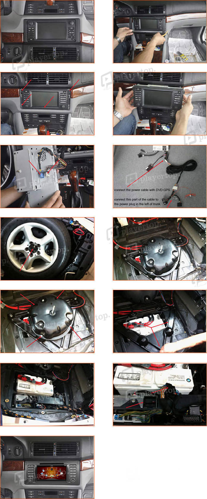 montage autoradio gps bmw e39